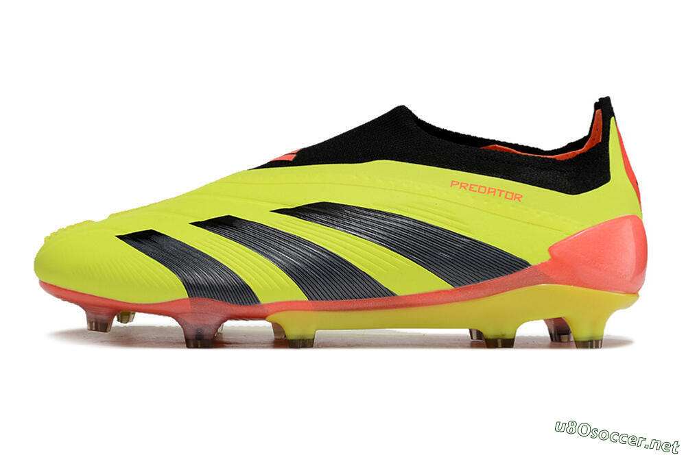 Men's Adidas Predator Accuracy+ Laceless FG Football Boots - Yellow/Black/Orange 0
