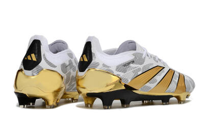 Men's Adidas Predator Elite FG Football Boots - White/Grey/Gold