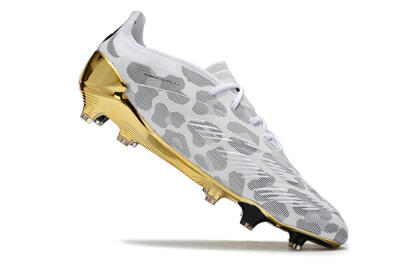 Men's Adidas Predator Elite FG Football Boots - White/Grey/Gold