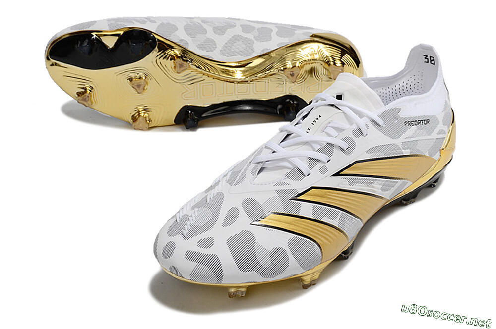 Men's Adidas Predator Elite FG Football Boots - White/Grey/Gold 3