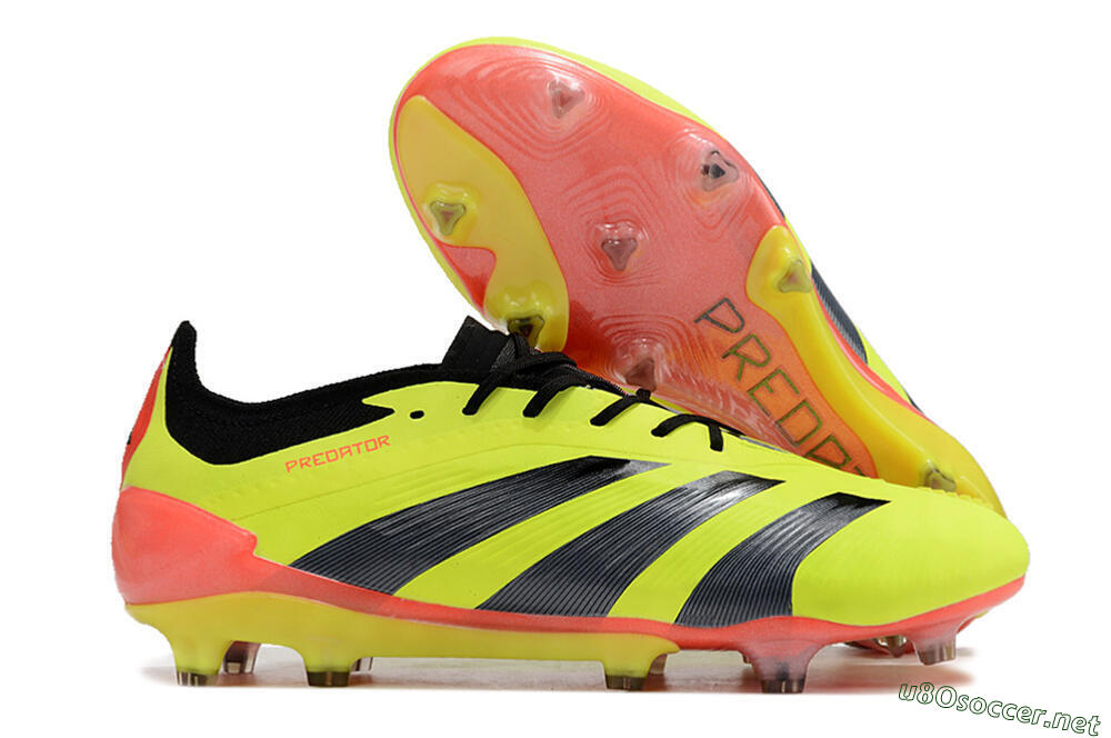 Men's Adidas Predator Elite FG Football Boots - Yellow/Black/Orange 2
