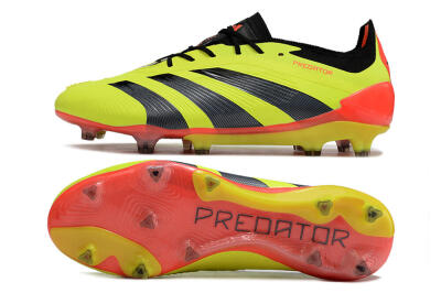 Men's Adidas Predator Elite FG Football Boots - Yellow/Black/Orange