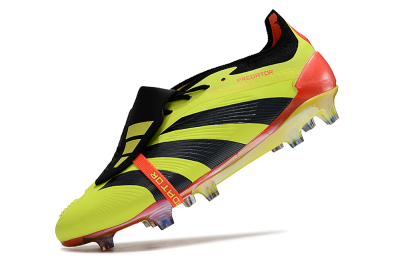 Men's Adidas Predator Elite Foldover Tongue FG Football Boots - Yellow/Black/Orange
