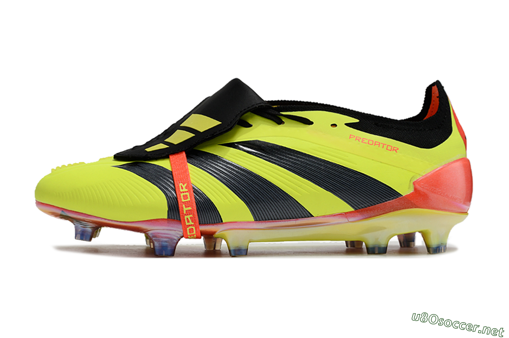 Men's Adidas Predator Elite Foldover Tongue FG Football Boots - Yellow/Black/Orange 0