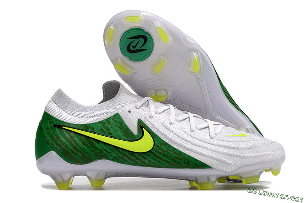 Men's Nike Phantom Luna Elite NU FG Football Boots - White/Green/Yellow 2