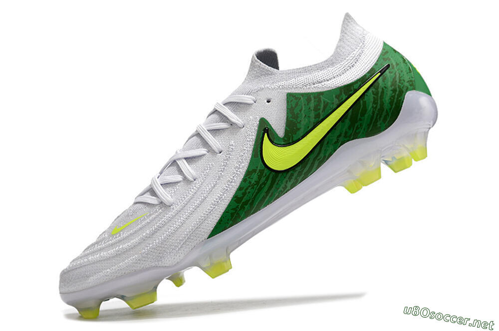 Men's Nike Phantom Luna Elite NU FG Football Boots - White/Green/Yellow 5