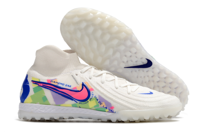 Men's Nike Phantom Luna Elite NU TF Football Shoes - White/Blue/Pink/Yellow