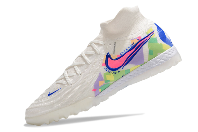 Men's Nike Phantom Luna Elite NU TF Football Shoes - White/Blue/Pink/Yellow