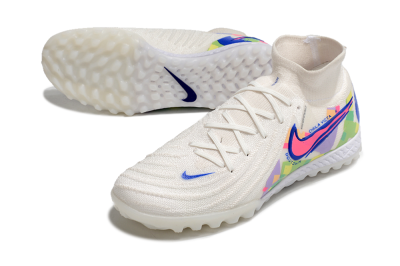 Men's Nike Phantom Luna Elite NU TF Football Shoes - White/Blue/Pink/Yellow