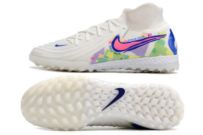 Men's Nike Phantom Luna Elite NU TF Football Shoes - White/Blue/Pink/Yellow