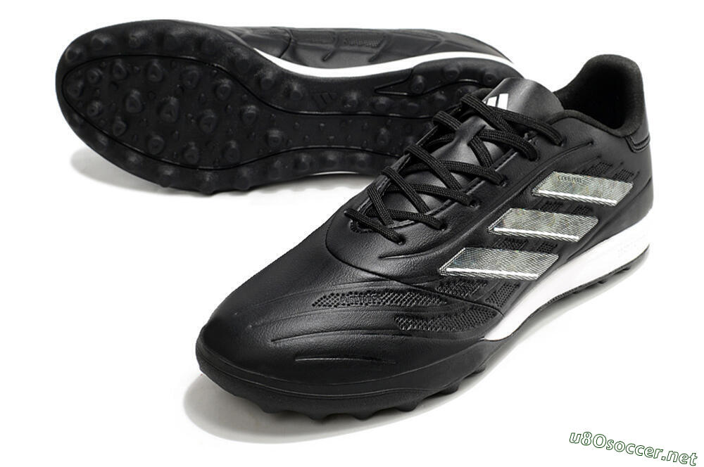 Men's Adidas Copa Pure.3 TF Football Shoes - Black/Sliver/White 3