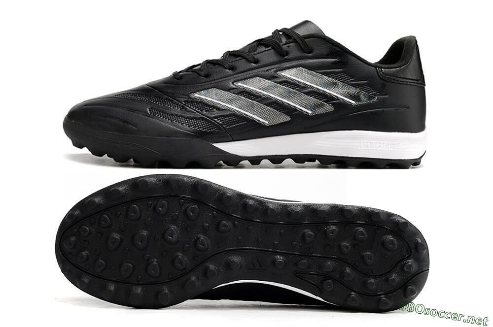 Men's Adidas Copa Pure.3 TF Football Shoes - Black/Sliver/White 1