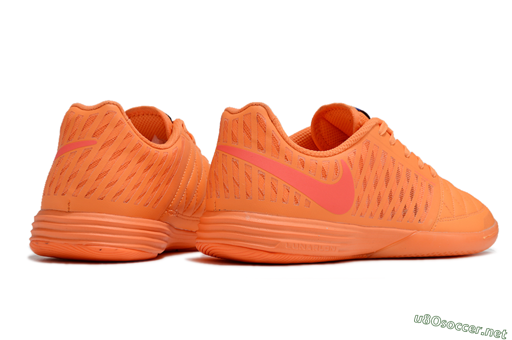 Men's Nike Lunar Gato 2 IC Football Shoes - Orange/Black/Red 6