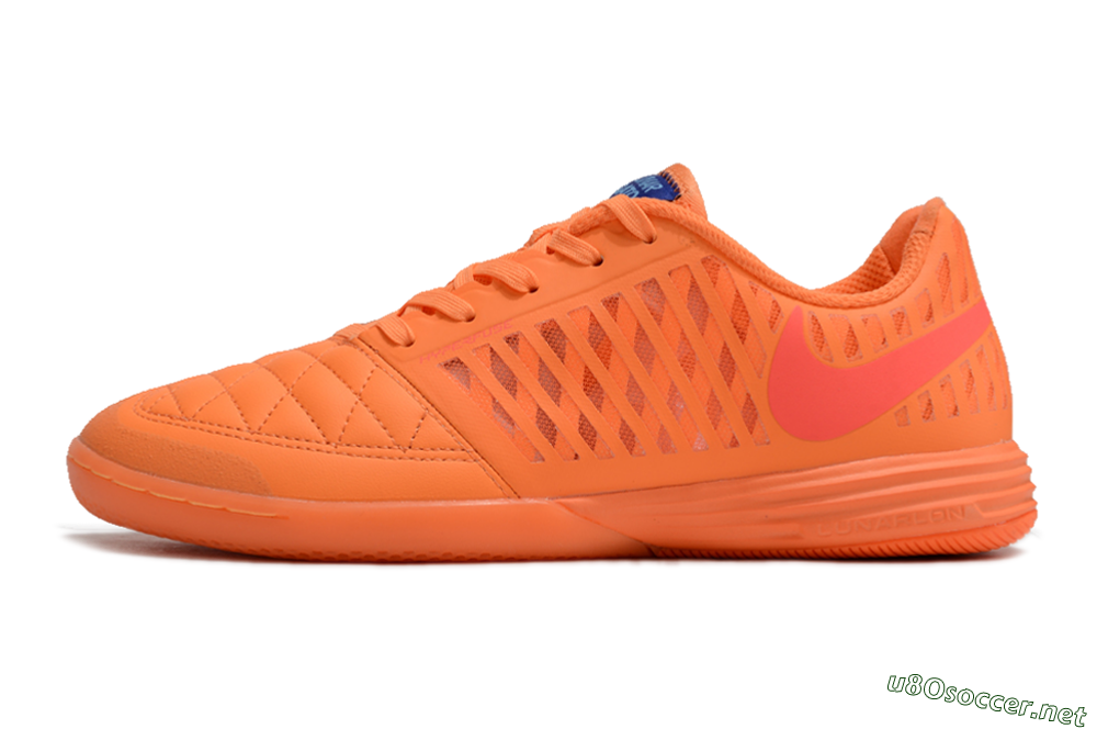 Men's Nike Lunar Gato 2 IC Football Shoes - Orange/Black/Red 0
