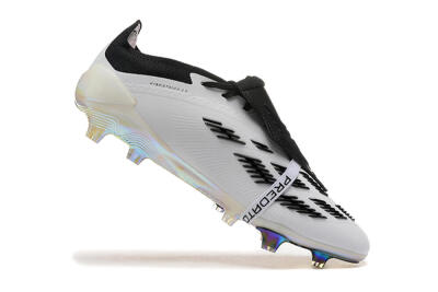 Men's Adidas Predator Elite Foldover Tongue FG Football Boots - White/Black/Gold