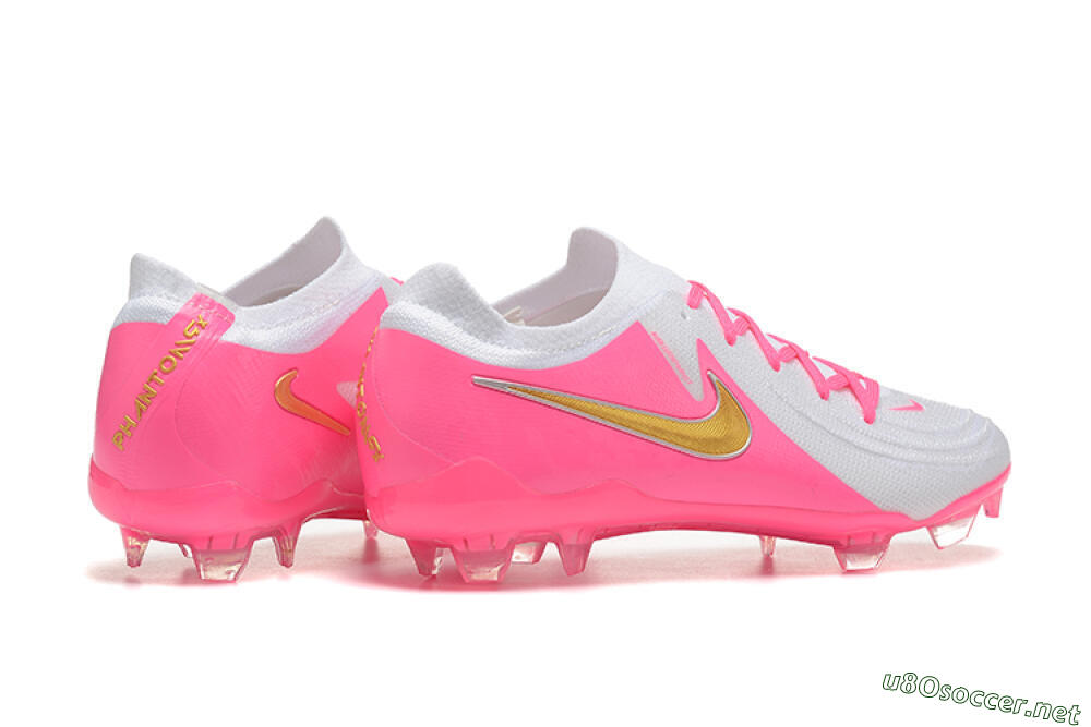 Men's Nike Phantom Luna Elite NU FG Football Boots - White/Pink/Gold 6