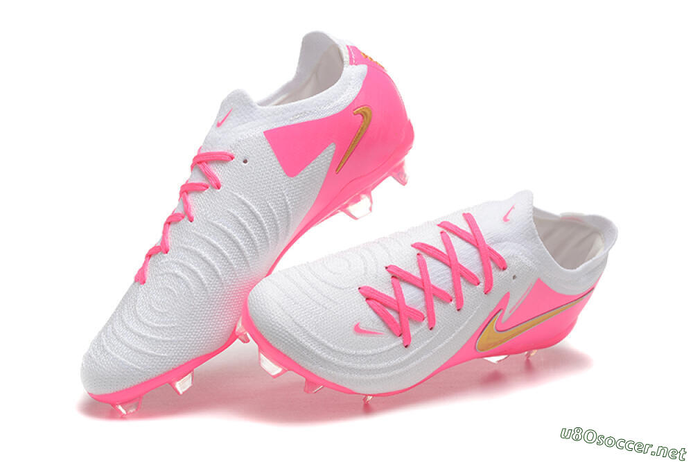 Men's Nike Phantom Luna Elite NU FG Football Boots - White/Pink/Gold 7