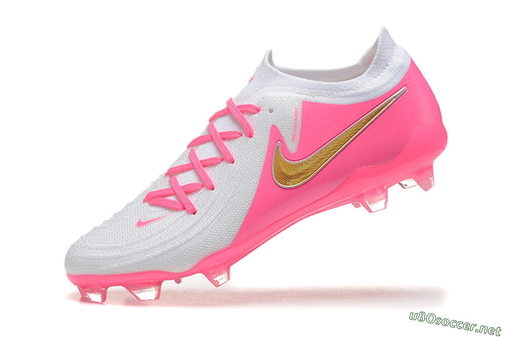 Men's Nike Phantom Luna Elite NU FG Football Boots - White/Pink/Gold 9