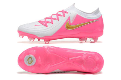 Men's Nike Phantom Luna Elite NU FG Football Boots - White/Pink/Gold