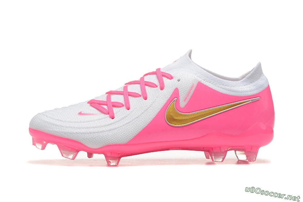 Men's Nike Phantom Luna Elite NU FG Football Boots - White/Pink/Gold 0