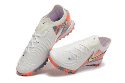 Men's Nike Phantom GX 2 Elite TF Football Shoes - White/Blue/Yellow/Orange