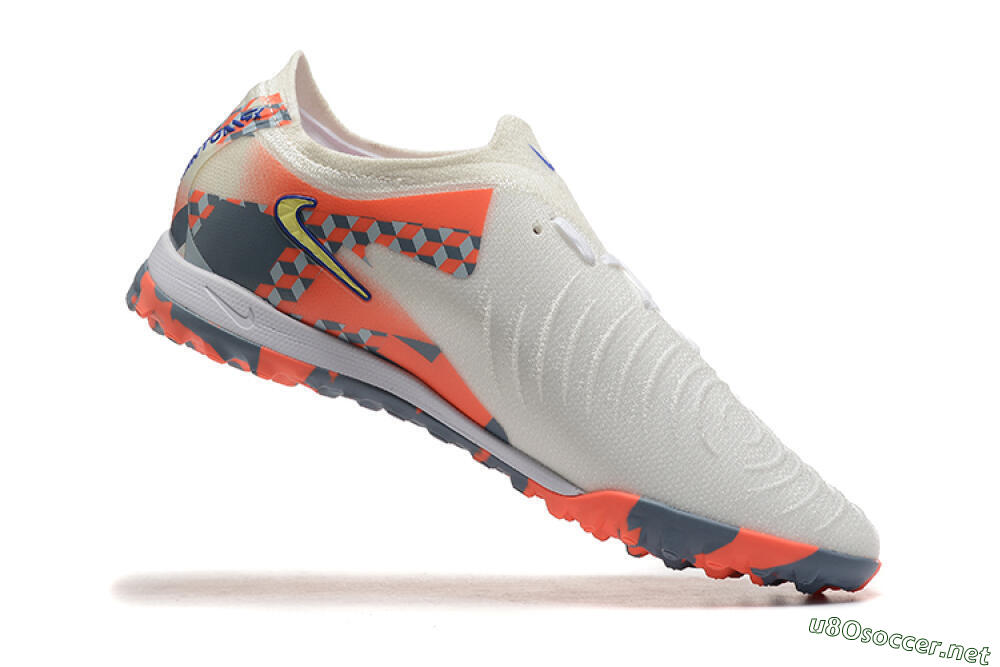 Men's Nike Phantom GX 2 Elite TF Football Shoes - White/Blue/Yellow/Orange 7