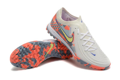 Men's Nike Phantom GX 2 Elite TF Football Shoes - White/Blue/Yellow/Orange