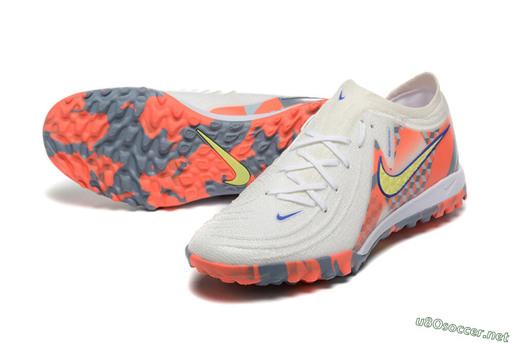 Men's Nike Phantom GX 2 Elite TF Football Shoes - White/Blue/Yellow/Orange 3