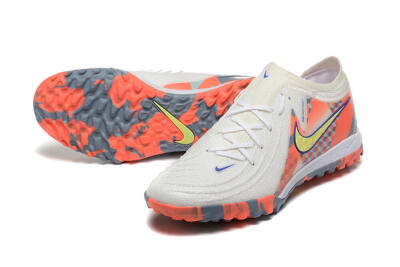 Men's Nike Phantom GX 2 Elite TF Football Shoes - White/Blue/Yellow/Orange
