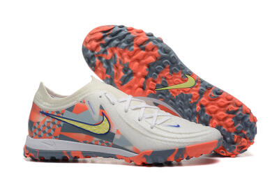 Men's Nike Phantom GX 2 Elite TF Football Shoes - White/Blue/Yellow/Orange