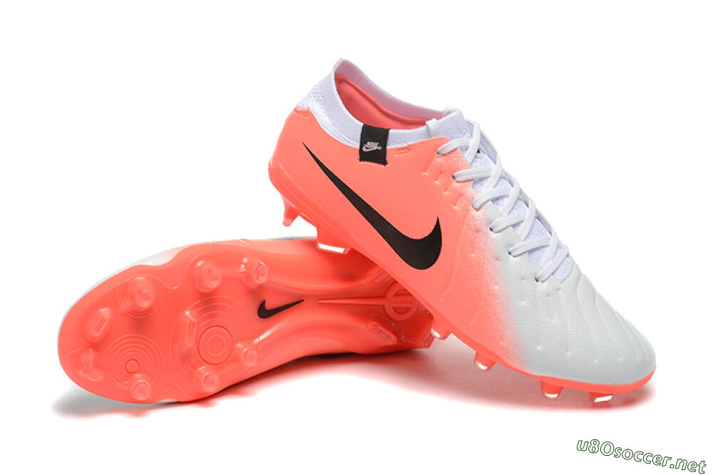 Men's Nike Tiempo Legend 10 Elite FG Football Boots - White/Pink/Black 4