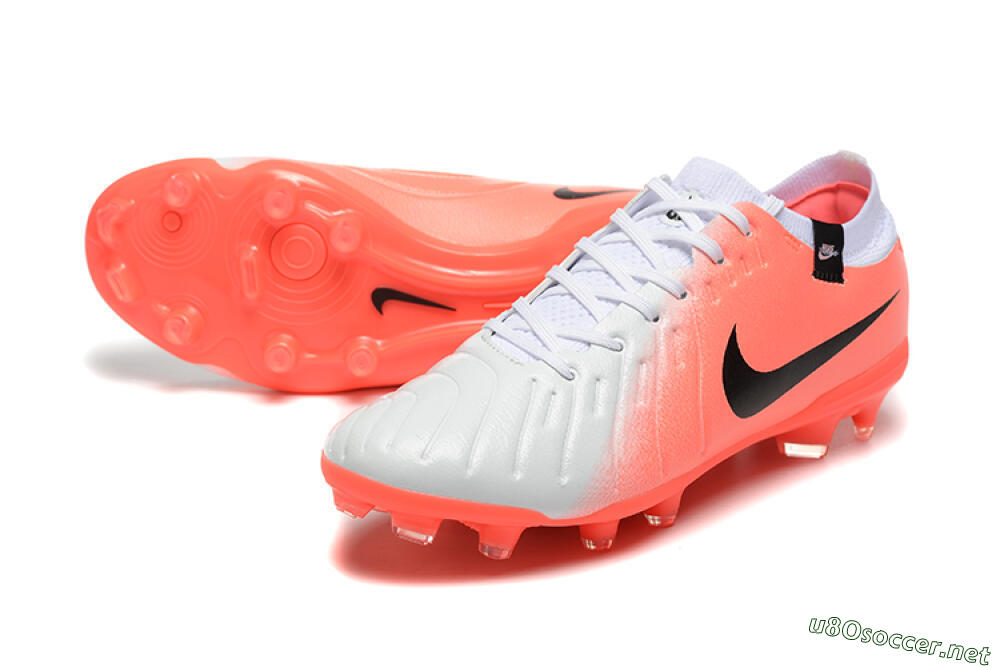 Men's Nike Tiempo Legend 10 Elite FG Football Boots - White/Pink/Black 3