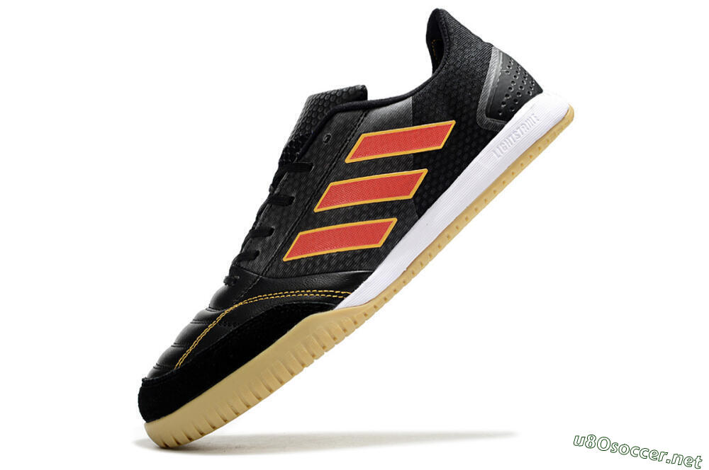 Men's Adidas Top Sala FG Football Shoes - Black/Orange/Brown 5