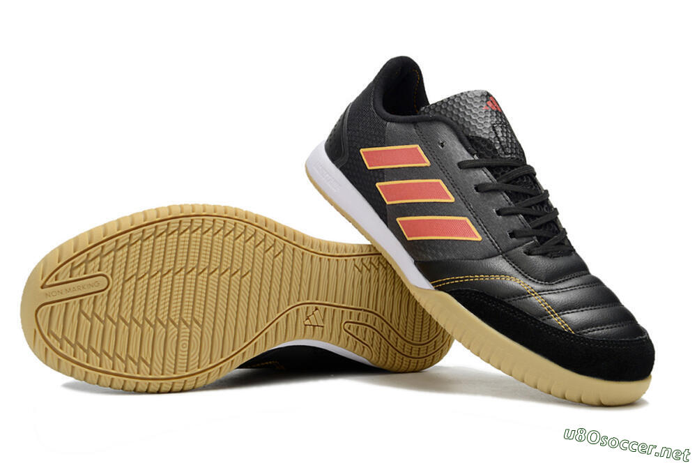 Men's Adidas Top Sala FG Football Shoes - Black/Orange/Brown 1