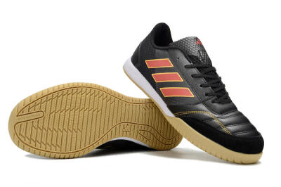 Men's Adidas Top Sala FG Football Shoes - Black/Orange/Brown