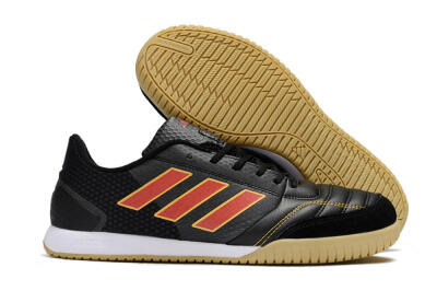 Men's Adidas Top Sala FG Football Shoes - Black/Orange/Brown