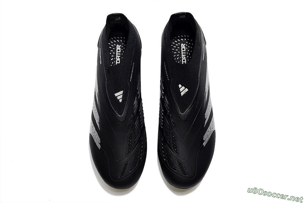 Unisex Adidas Predator Accuracy+ Laceless FG Football Boots - Black/Silver 4
