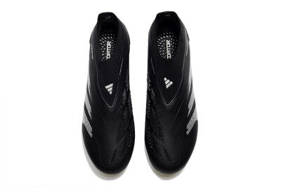 Unisex Adidas Predator Accuracy+ Laceless FG Football Boots - Black/Silver
