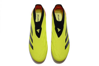 Unisex Adidas Predator Accuracy+ Laceless FG Football Boots - Yellow/Black/Grey