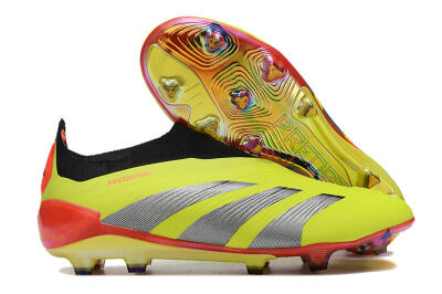 Unisex Adidas Predator Accuracy+ Laceless FG Football Boots - Yellow/Black/Grey