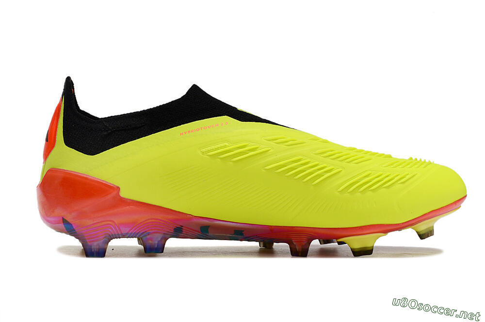 Unisex Adidas Predator Accuracy+ Laceless FG Football Boots - Yellow/Black/Grey 5