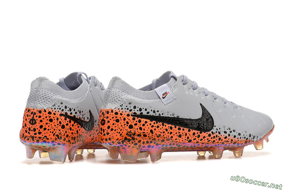 Men's Nike Tiempo Legend 10 Elite FG Football Boots - Grey/Orange/Black 9