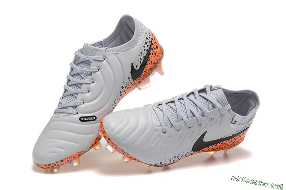 Men's Nike Tiempo Legend 10 Elite FG Football Boots - Grey/Orange/Black 6