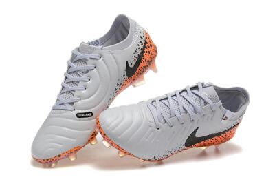 Men's Nike Tiempo Legend 10 Elite FG Football Boots - Grey/Orange/Black