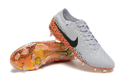 Men's Nike Tiempo Legend 10 Elite FG Football Boots - Grey/Orange/Black