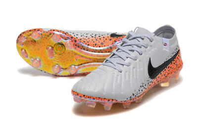 Men's Nike Tiempo Legend 10 Elite FG Football Boots - Grey/Orange/Black