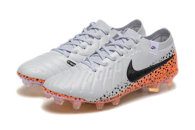 Men's Nike Tiempo Legend 10 Elite FG Football Boots - Grey/Orange/Black