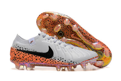 Men's Nike Tiempo Legend 10 Elite FG Football Boots - Grey/Orange/Black