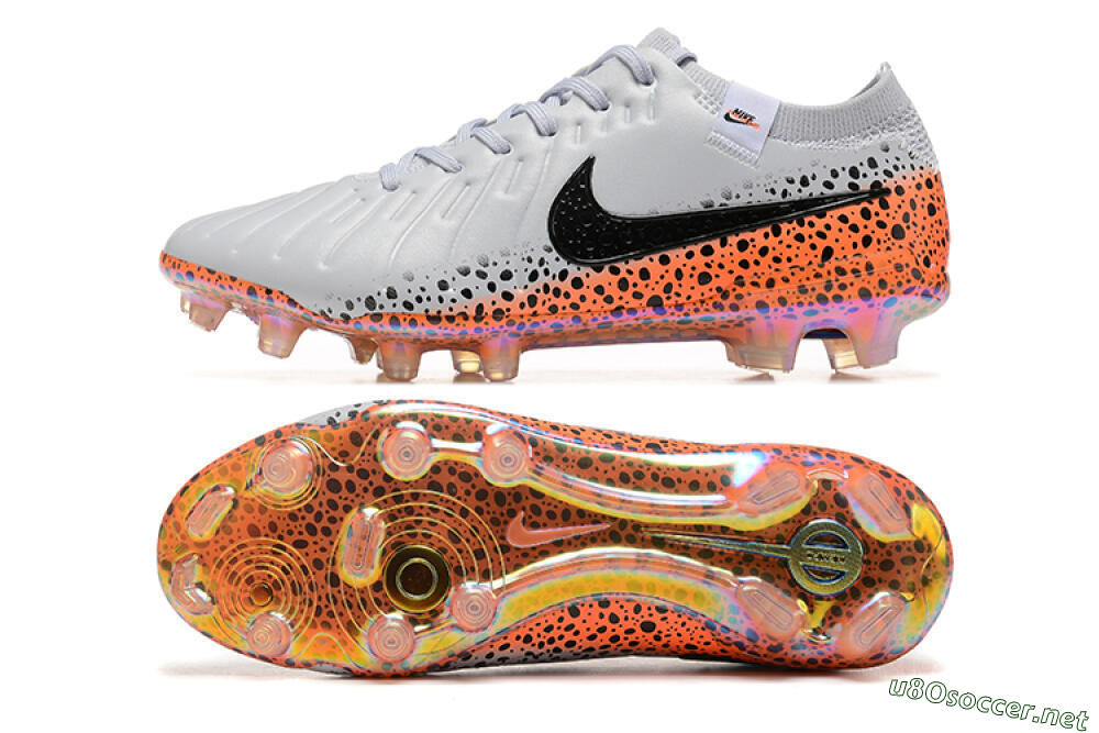 Men's Nike Tiempo Legend 10 Elite FG Football Boots - Grey/Orange/Black 1