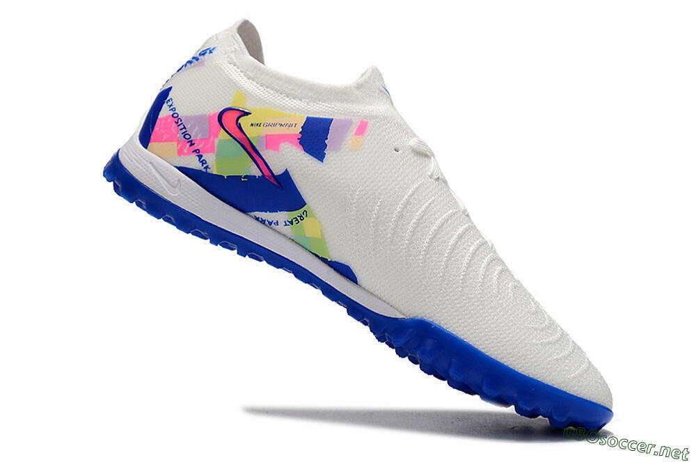 Men's Nike Phantom Luna Elite TF Football Shoes - White/Blue/Pink/Yellow 4
